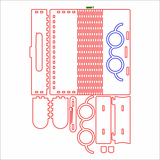 Glasses box - Ready to cut file Glasses box