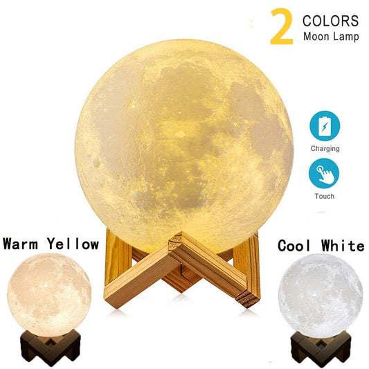 3D Print Moon Lamp LED moon light gift