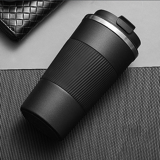 380ml/510ml Double Stainless Steel 304 Coffee Thermos Mug Leak-Proof Non-Slip Car Vacuum Flask Travel Thermal Cup Water Bottle