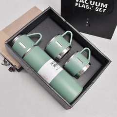 500ML Stainless Steel Vacuum Flask Gift Set Office Business Style Thermos Bottle Outdoor Hot Water Thermal Insulation Couple Cup