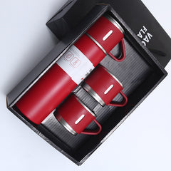 500ML Stainless Steel Vacuum Flask Gift Set Office Business Style Thermos Bottle Outdoor Hot Water Thermal Insulation Couple Cup