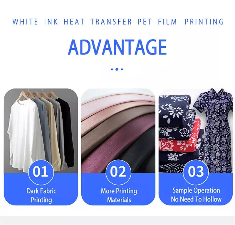 dtf printer white ink heat transfer pet film printing