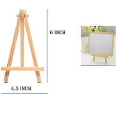 Mini Wood Display Easel Natural Craft Table Stand 6 inch x 4.5