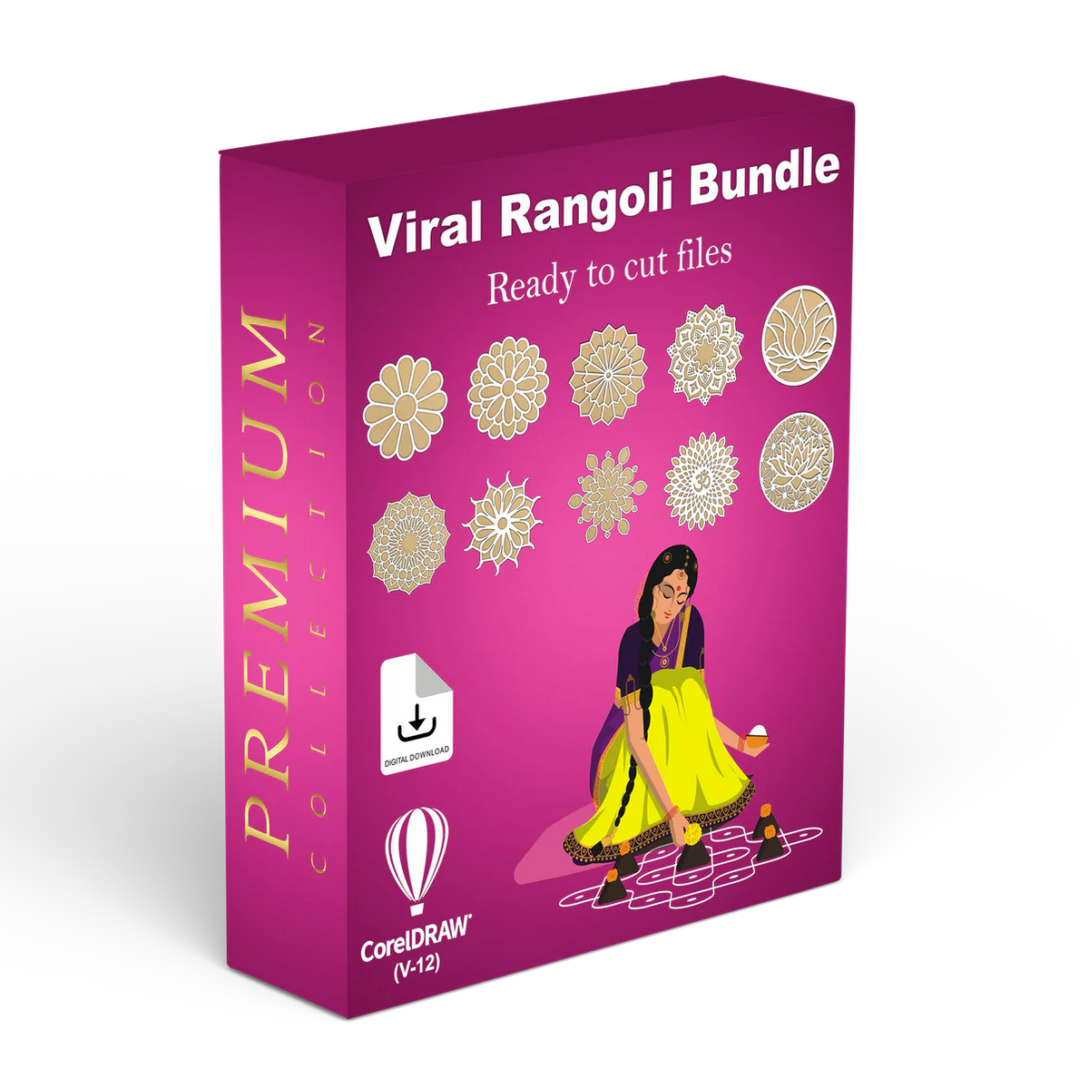 Viral Rangoli Design Bundle For Laser Machine - Ready to cut files