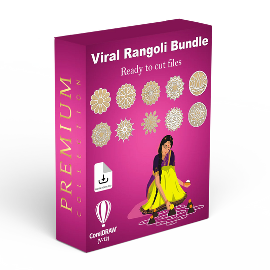 Viral Rangoli Design Bundle For Laser Machine - Ready to cut files