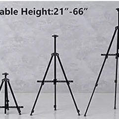 Artists' Portable Lightweight Metal Display Easel, Free Weatherproof Carry Bag.